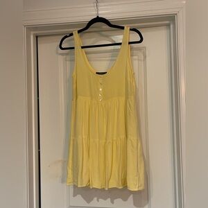 Forever 21 Yellow tier Mini Dress